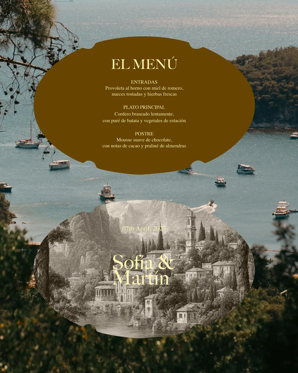 Menú Sofía & Martín frente al mar